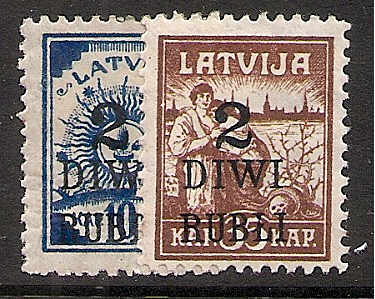 Baltic States LATVIA Scott 86-7 Michel 58-9 