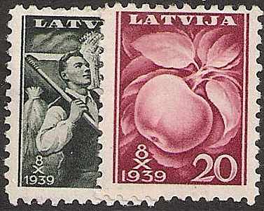 Baltic States LATVIA Scott 215-6 Michel 279-80 