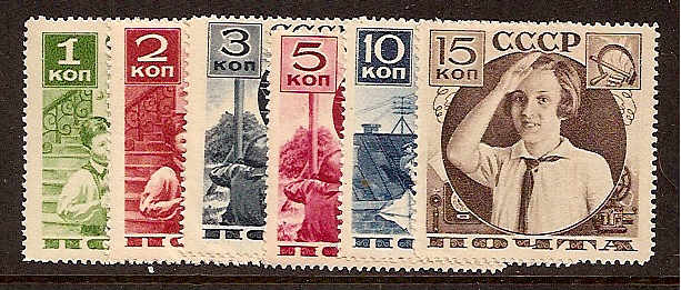 Soviet Russia - 1917-1944 YEARS 1936-7 Scott 583-8 Michel 542-7B 