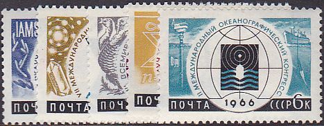 Soviet Russia - 1962  966 YEAR 1966 Scott 3147-51 Michel 3175-77,86,3246 