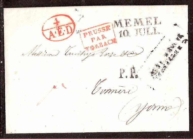 Russia Postal History - Stampless Covers ST.PETERSBURG Scott 4001833 
