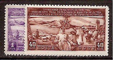 Soviet Russia - 1945-1956 YEAR 1949 Scott 1408-09 Michel 1399-00 