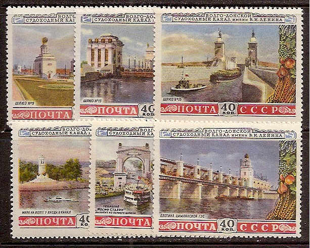 Soviet Russia - 1945-1956 YEAR 1953 Scott 1666-71 Michel 1669-74 