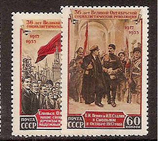 Soviet Russia - 1945-1956 YEAR 1953 Scott 1676-77 Michel 1679-80 