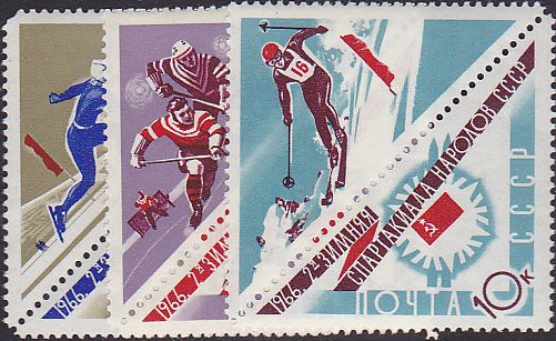 Soviet Russia - 1962  966 YEAR 1966 Scott 3176-8 Michel 3193-5 