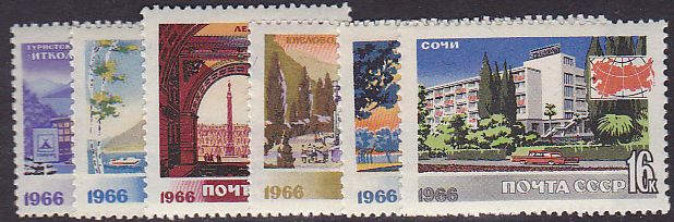 Soviet Russia - 1962  966 YEAR 1966 Scott 3226-31 Michel 3241-5 