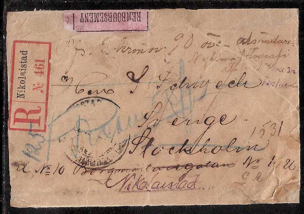 Russia Postal History - 1857-1917 Issue  1904  (Vertically laid paper) Scott 56,60 