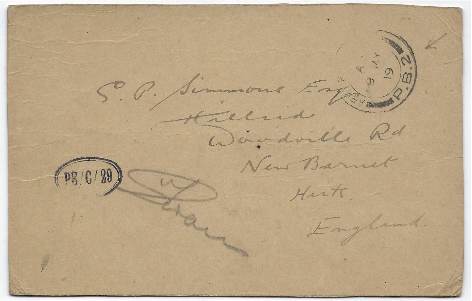 Russia Postal History - Allied Intervention. Scott 14 