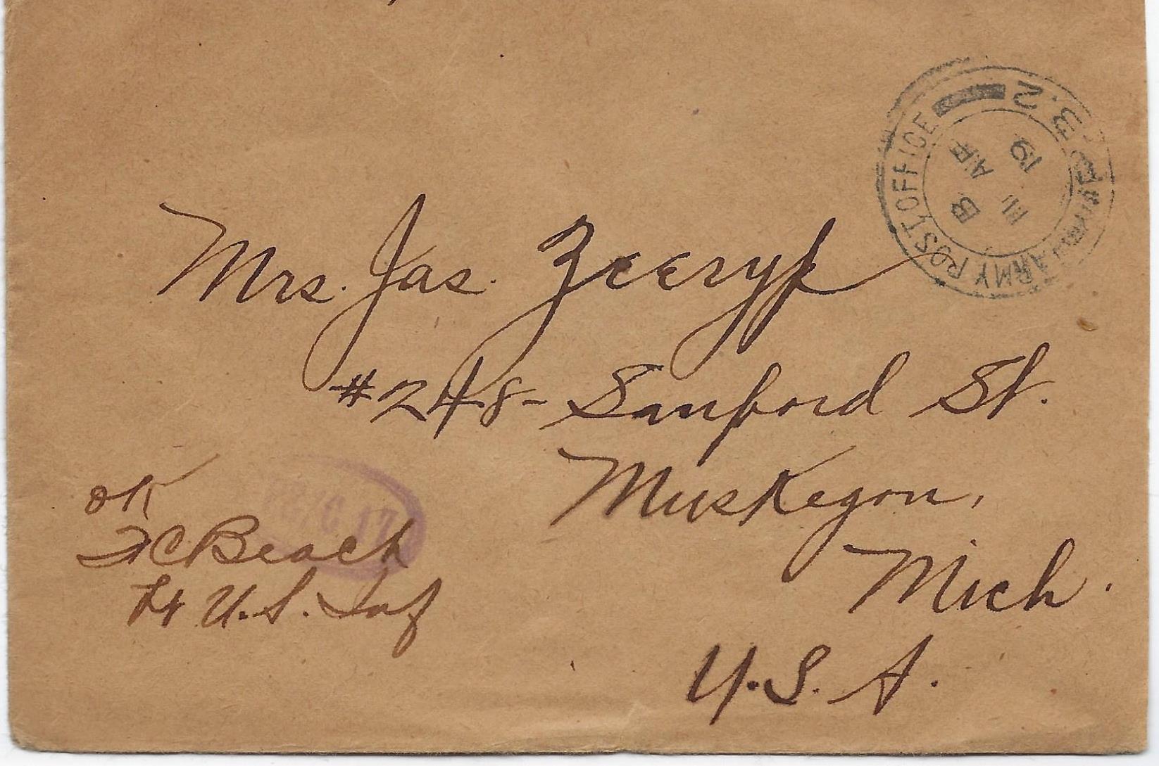 Russia Postal History - Allied Intervention. Scott 16 