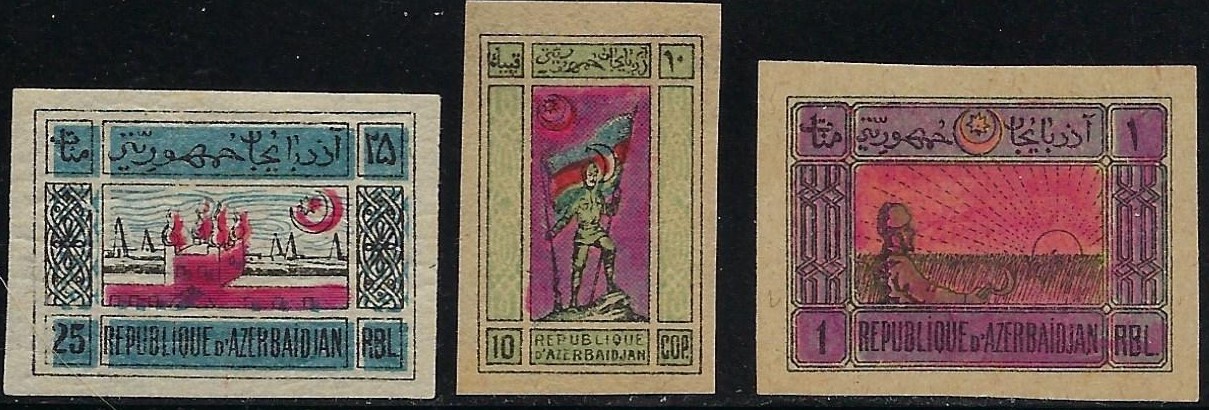  azerbaijan Scott 1P,5P,9P 