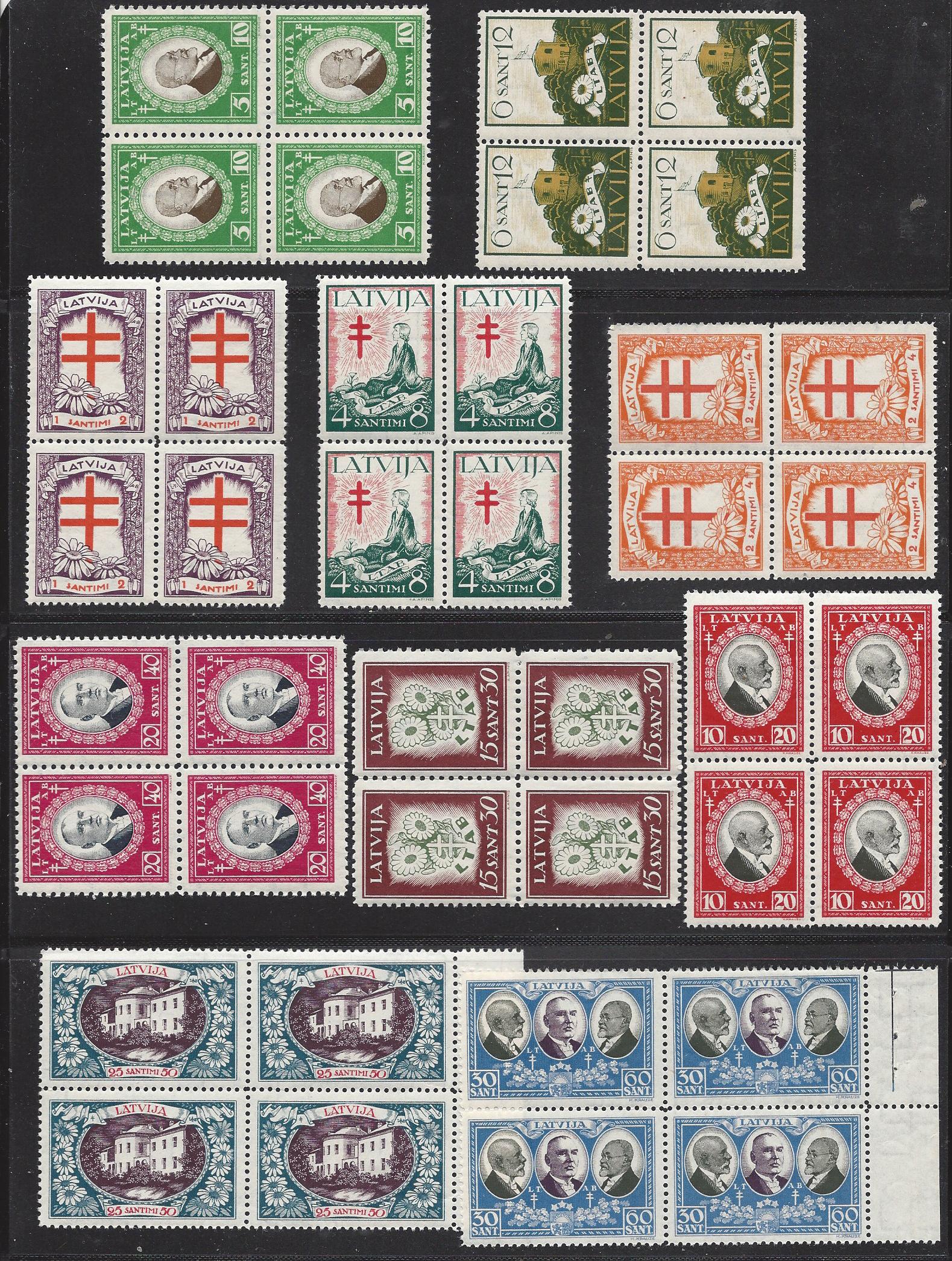 Baltic States Specialized SEMI POSTAL Scott B56-65 