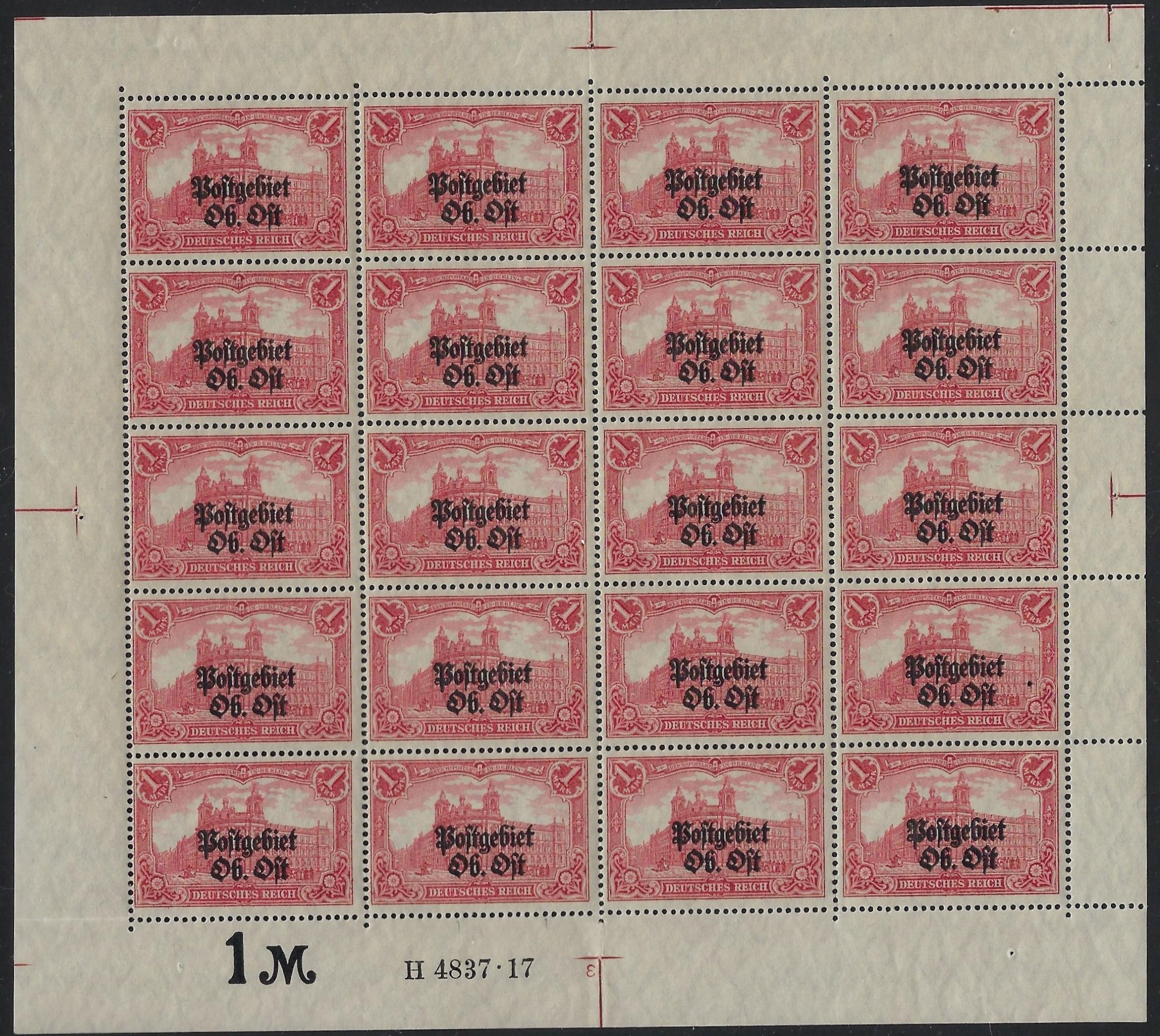 German Occupation - WW1 Scott N12 Michel 12BaHANAH.4837.17 