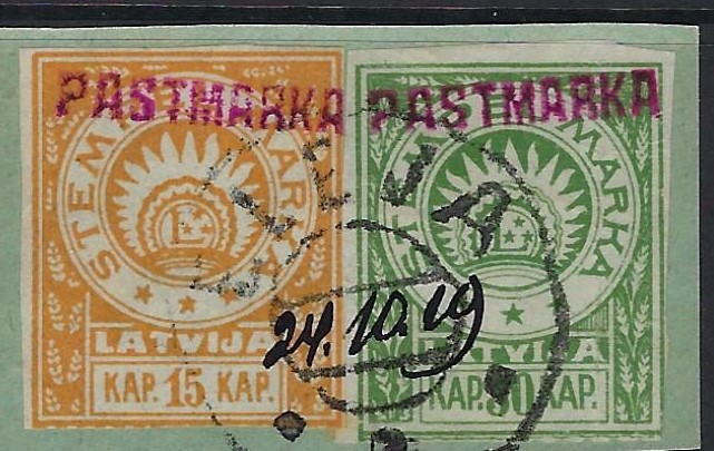 Baltic States eleja Scott 2N61 Michel IA-IIA 
