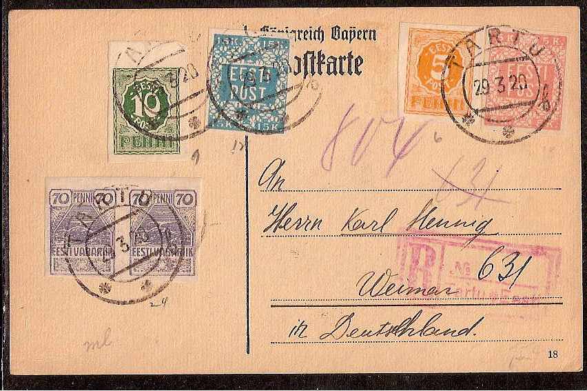 Baltic States Specialized ESTONIA Scott 1 Michel 1 