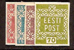 Baltic States ESTONIA Scott 1-4 Michel 1-4 