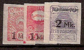 Baltic States ESTONIA Scott 55-7 Michel 18-20 