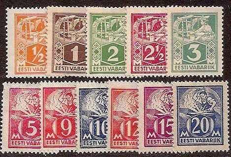 Baltic States ESTONIA Scott 65-75 Michel 32-9A,37-59 