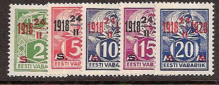 Baltic States ESTONIA Scott 84-8 Michel 68-72 