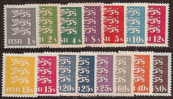 Baltic States ESTONIA Scott 90-104 Michel 74-86,106-7 
