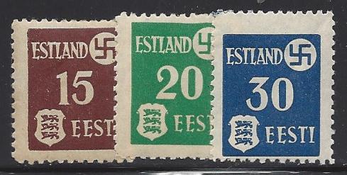 German Occupation - WWII ESTONIA Scott N3-5 