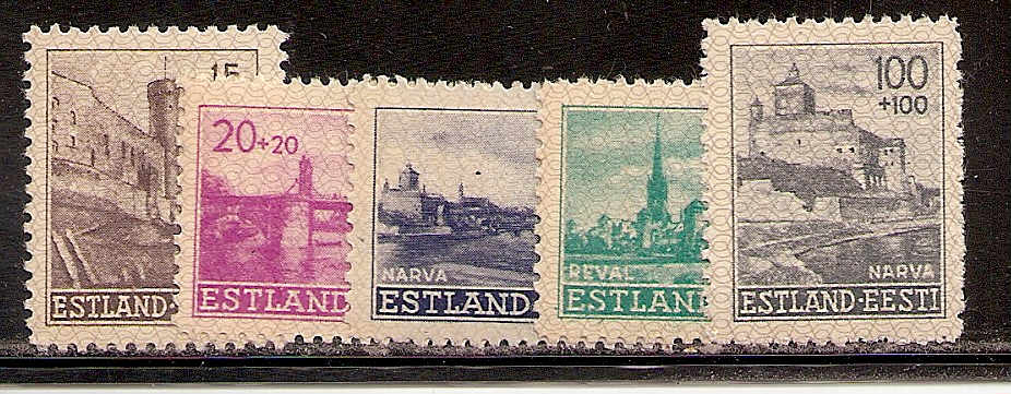 German Occupation - WWII Estonia Scott NB1-6 