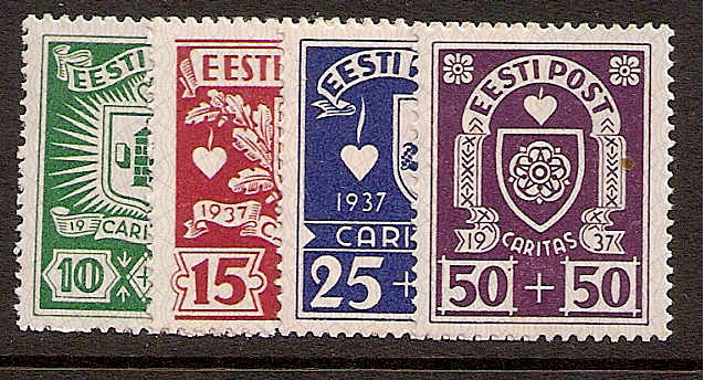 Baltic States ESTONIA Scott B32-5 Michel 127-30 