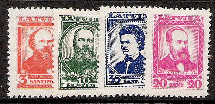 Baltic States LATVIA Scott 180-3 Michel 238-41 