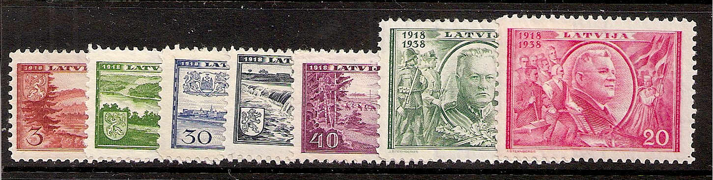 Baltic States LATVIA Scott 200-6 Michel 264-70 