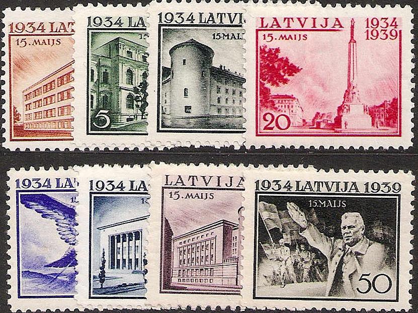 Baltic States LATVIA Scott 207-14 