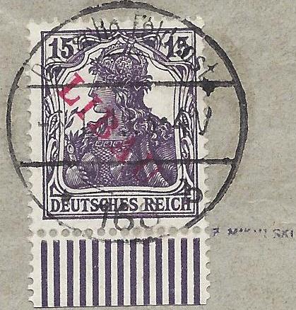 Baltic States German Occupation Scott 1N3 Michel 3Bb 