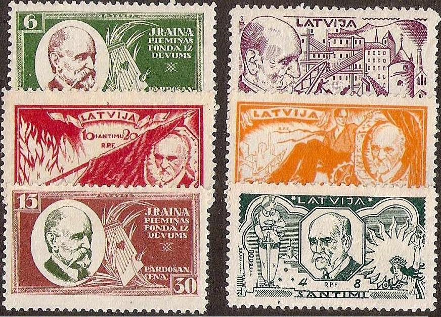 Baltic States Semi-Postals Scott B66-71 Michel 153-8 