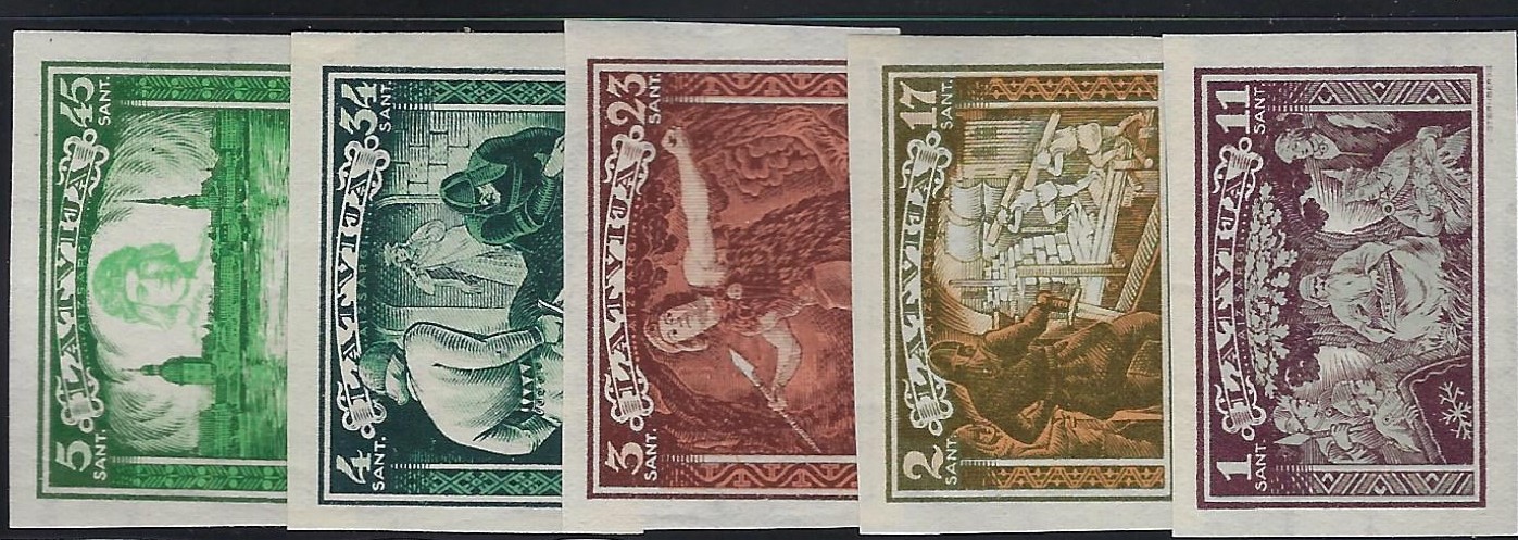 Baltic States Semi-Postals Scott B82-6 Michel 193-7 
