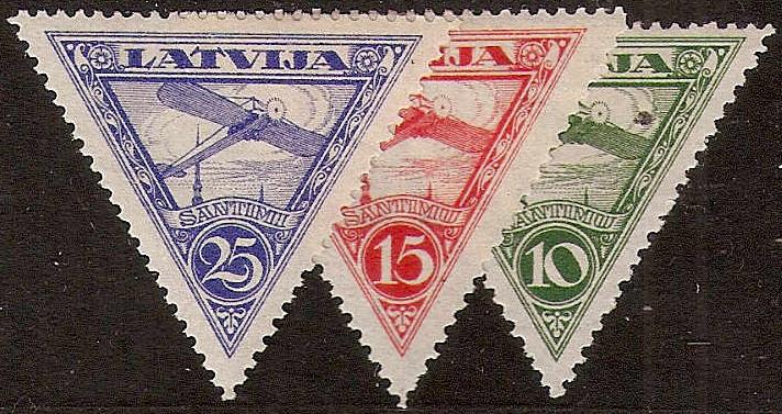 Baltic States Airmails Scott C6-8 Michel 177-8A 
