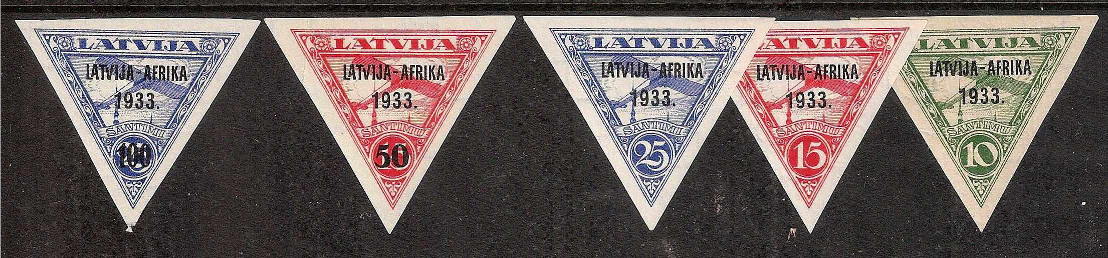 Baltic States Airmails Scott C9-13 Michel 220-4 