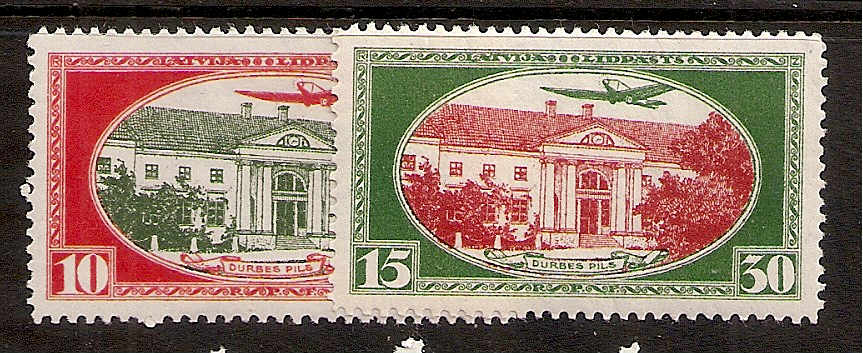 Baltic States Airmail semi-postal Scott CB1-2 Michel 159-60A 