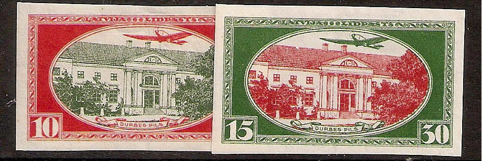Baltic States Airmail semi-postal Scott CB1-2a Michel 159-60B 