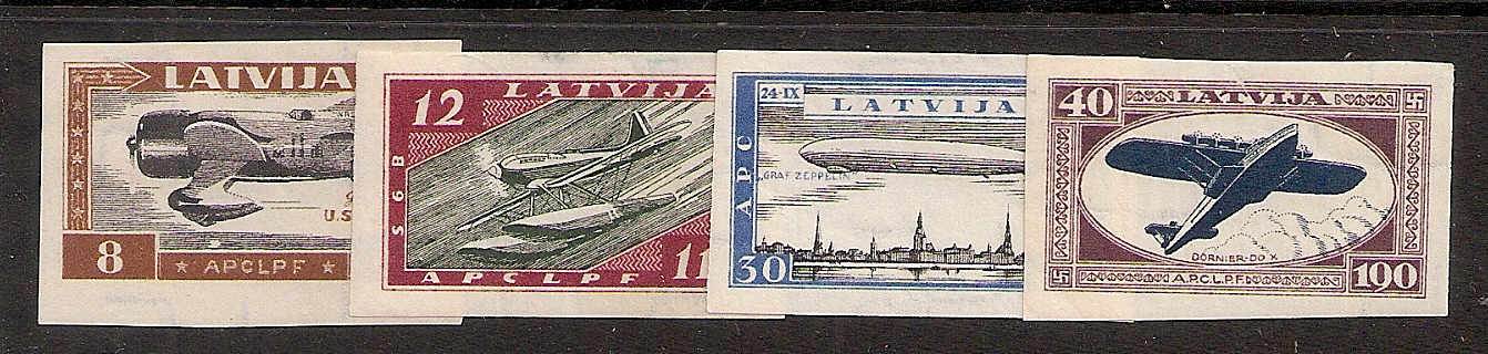 Baltic States Airmail semi-postal Scott CB21-4a Michel 228-31B 