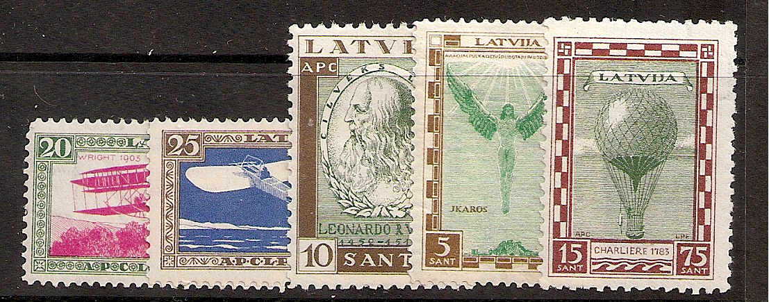 Baltic States Airmail semi-postal Scott CB9-13 Michel 210-14A 