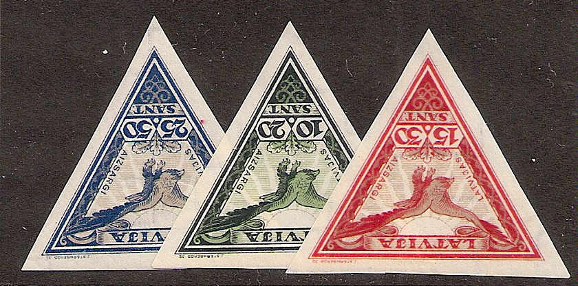 Baltic States Airmail semi-postal Scott CB6-8a Michel 203-5B 