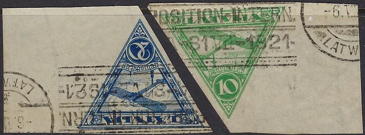 Baltic States Specialized AIR MAIL Stamps Scott C1a-2a Michel 75B-6B 