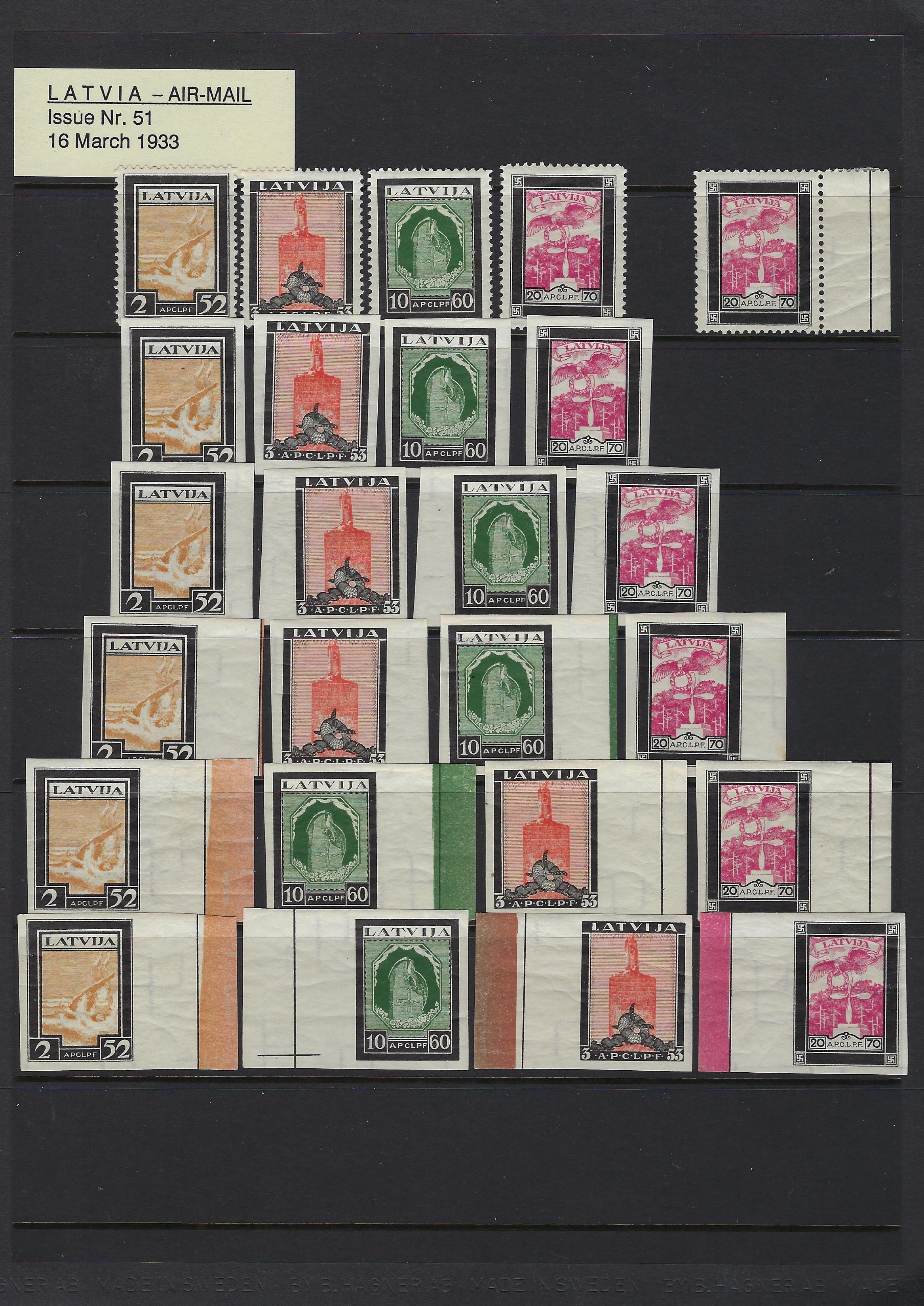 Baltic States Specialized AIRMAIL SEMI POSTAL Scott CB14-7 