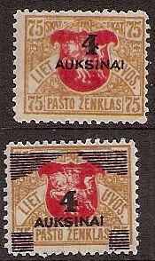 Baltic States LITHUANIA Scott 114-5 Michel 116-7 