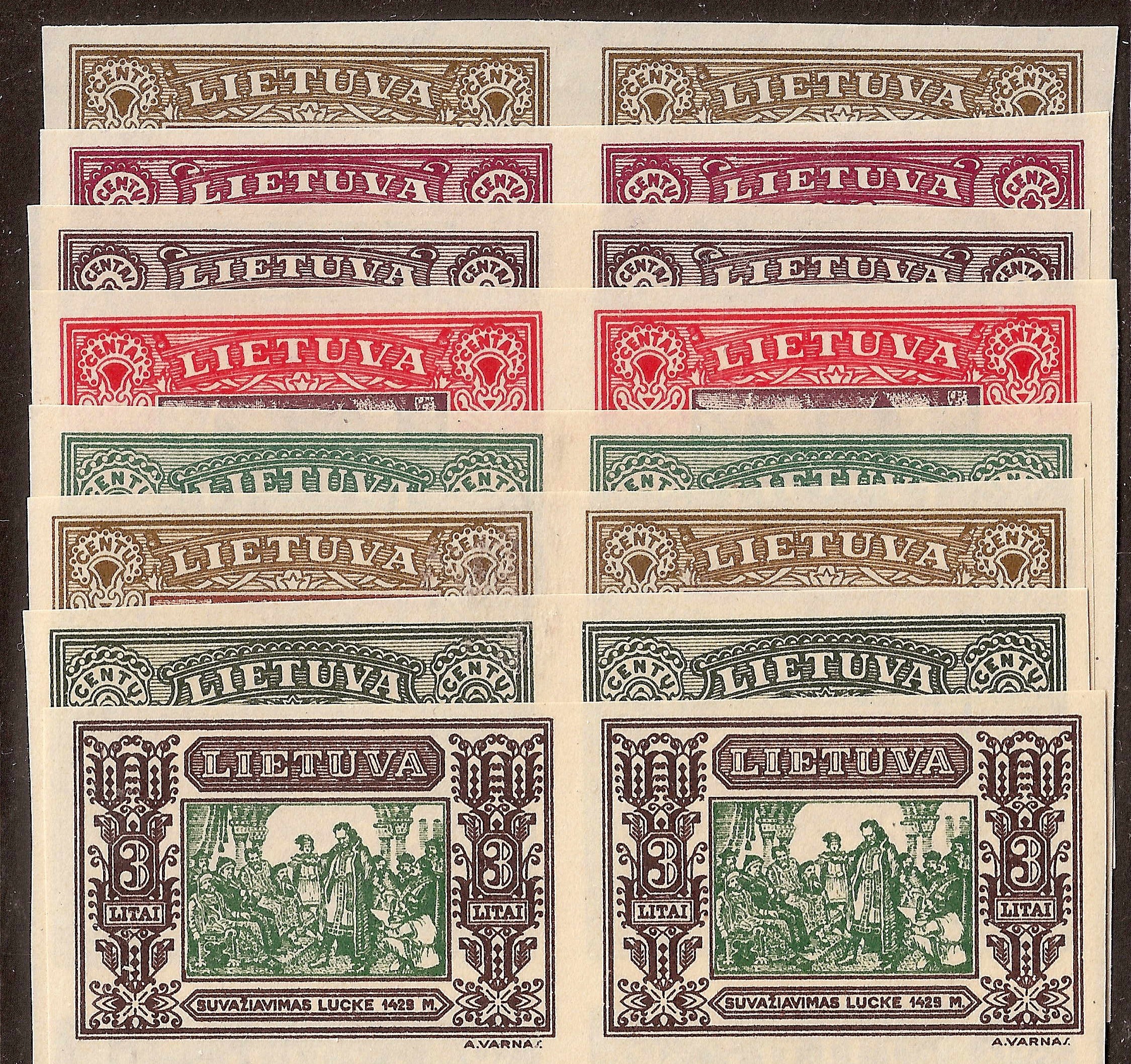Baltic States Specialized LITHUANIA Scott 264a-71a Michel 332-9B 