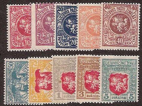 Baltic States LITHUANIA Scott 50-60 