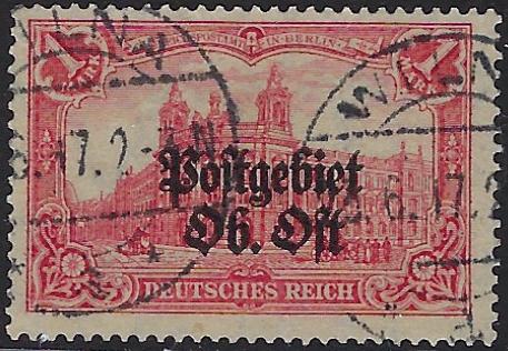 German Occupation - WW1 Scott N12var Michel 12A 