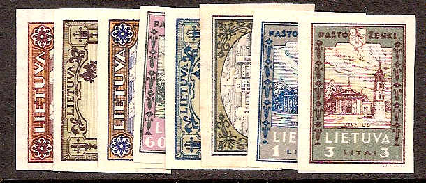 Baltic States Scott 256a-63a Michel 316-23B 