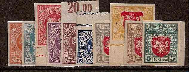 Baltic States Specialized LITHUANIA Scott 30-9var Michel 30-9U 