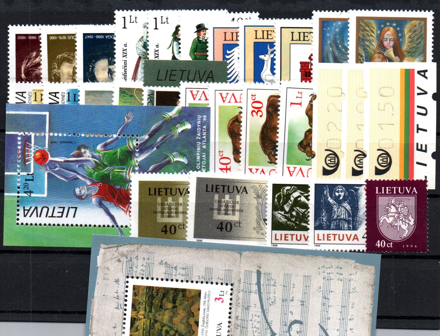 Baltic States Lithuania year sets Scott 51996 