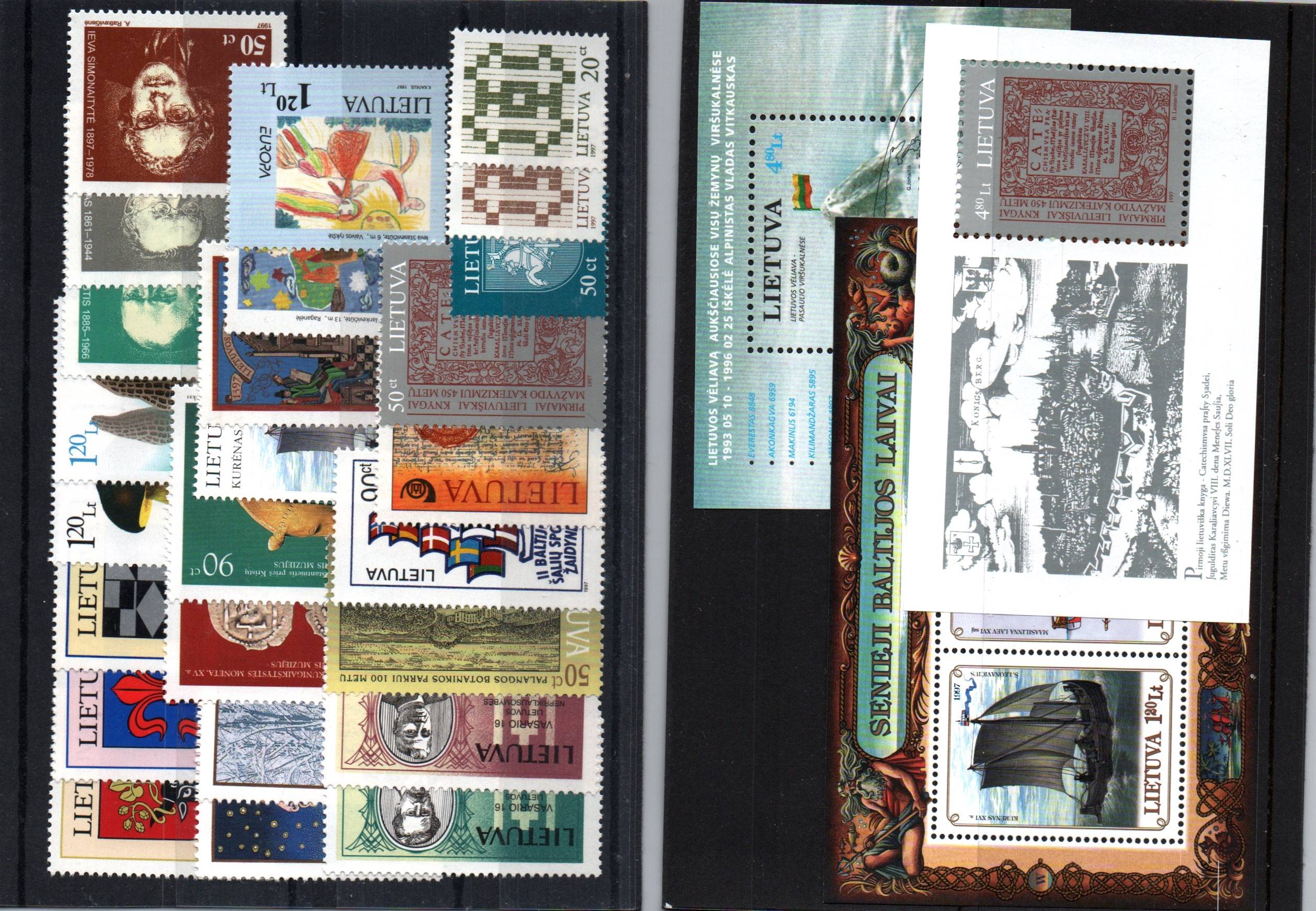 Baltic States Lithuania year sets Scott 51997 