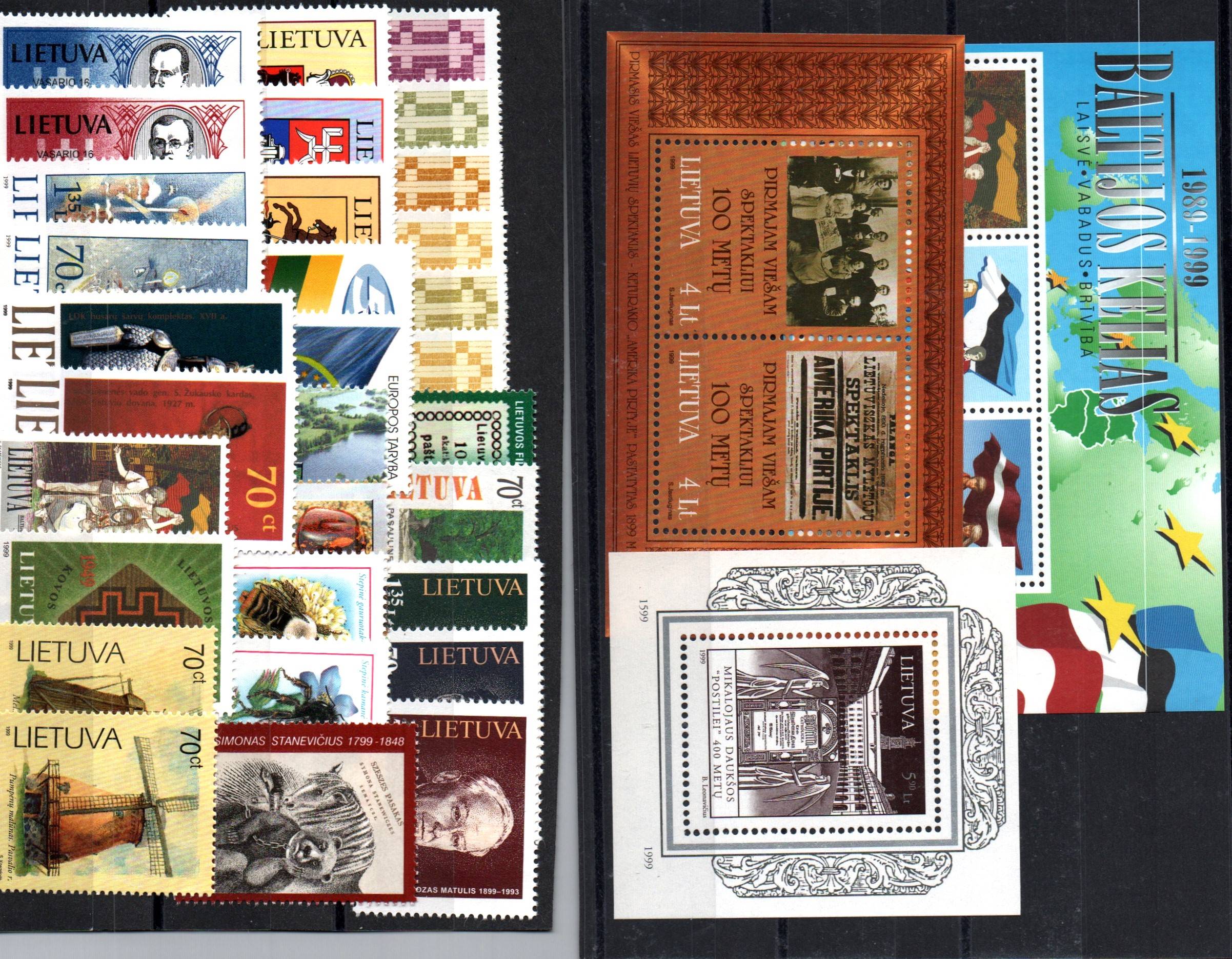 Baltic States Lithuania year sets Scott 51998 